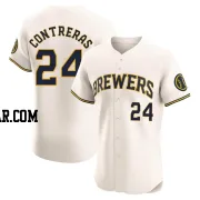 William Contreras Men's Milwaukee Brewers Cream Elite Home Jersey