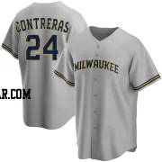 William Contreras Men's Milwaukee Brewers Gray Replica Road Jersey