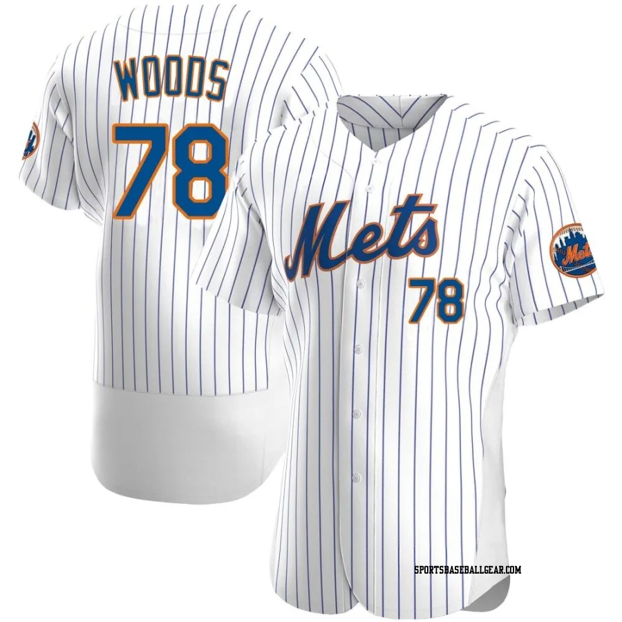 William Woods Men's New York Mets White Authentic Home Jersey