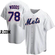 William Woods Men's New York Mets White Replica Home Jersey