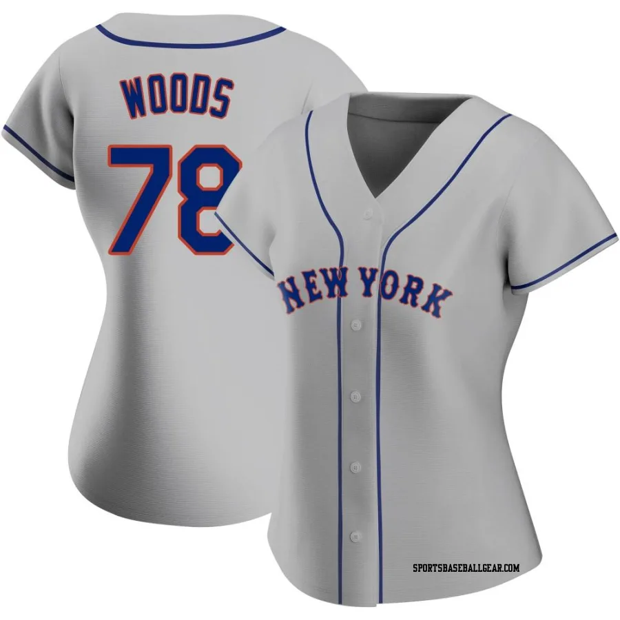 William Woods Women's New York Mets Gray Authentic Road Jersey