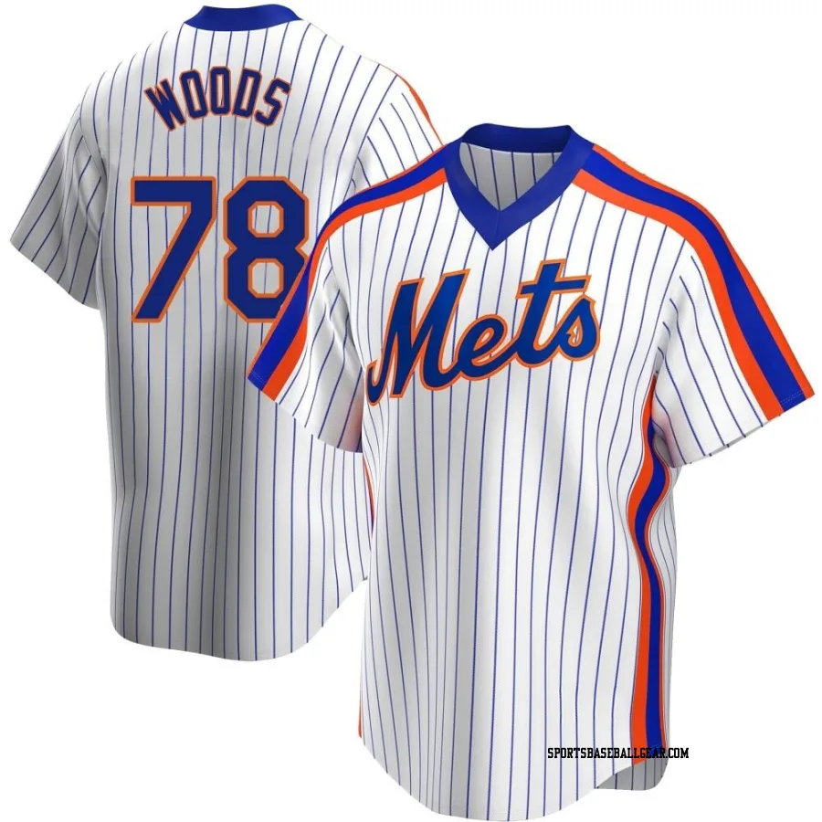 William Woods Youth New York Mets White Replica Home Cooperstown Collection Jersey