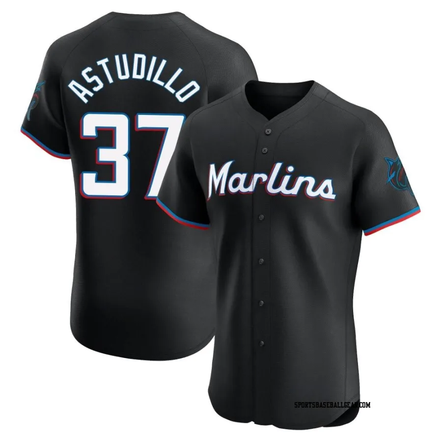 Willians Astudillo Men's Miami Marlins Black Elite Alternate Vapor Premier Jersey