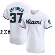 Willians Astudillo Men's Miami Marlins White Elite Home Patch Jersey