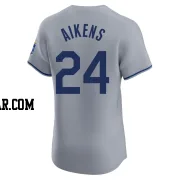 Willie Aikens Men's Kansas City Royals Gray Elite Road Jersey