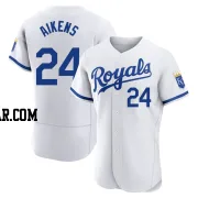 Willie Aikens Men's Kansas City Royals White Authentic 2022 Home Jersey