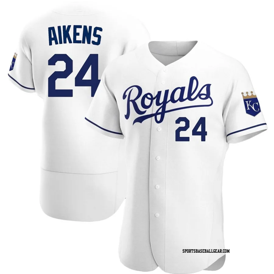 Willie Aikens Men's Kansas City Royals White Authentic Home Jersey