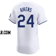 Willie Aikens Men's Kansas City Royals White Elite Home Jersey