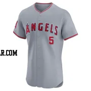 Willie Calhoun Men's Los Angeles Angels Gray Elite Road Jersey