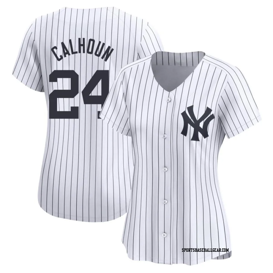 Willie Calhoun Women's New York Yankees White Limited Yankee Home Jersey