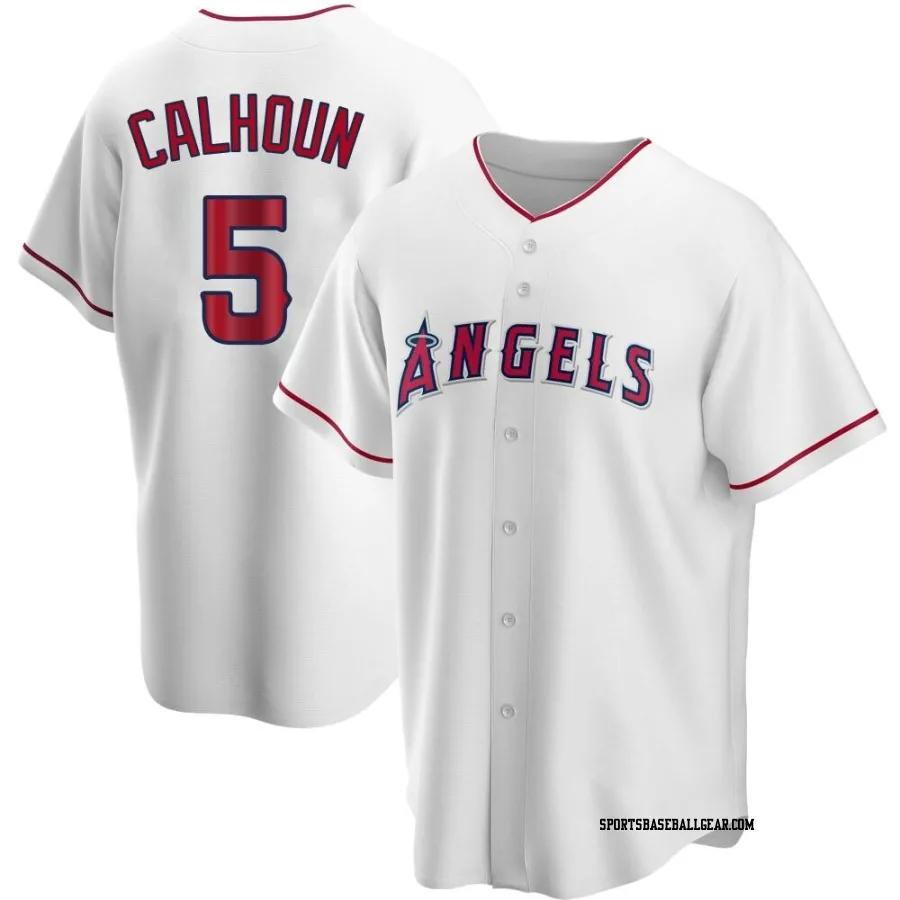 Willie Calhoun Youth Los Angeles Angels White Replica Home Jersey