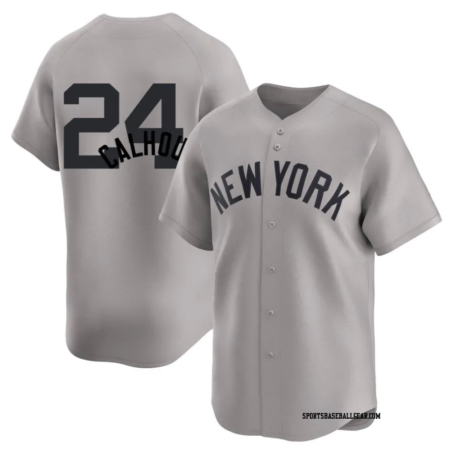 Willie Calhoun Youth New York Yankees Gray Limited Away 2nd Jersey