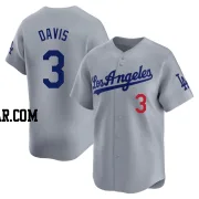 Willie Davis Men's Los Angeles Dodgers Gray Limited Away Jersey