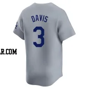 Willie Davis Men's Los Angeles Dodgers Gray Limited Away Jersey