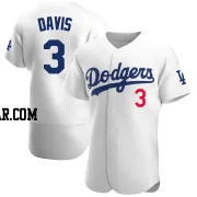 Willie Davis Men's Los Angeles Dodgers White Authentic Home Jersey