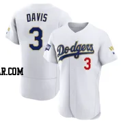 Willie Davis Men's Los Angeles Dodgers White/Gold Authentic 2021 Gold Program Player Jersey