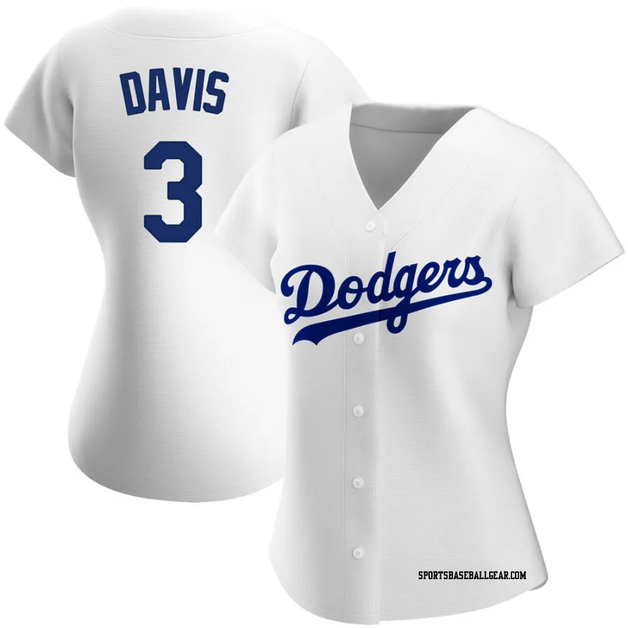 Willie Davis Women's Los Angeles Dodgers White Authentic Home Jersey