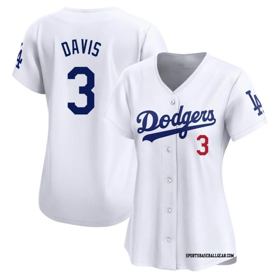 Willie Davis Women's Los Angeles Dodgers White Limited Home Jersey