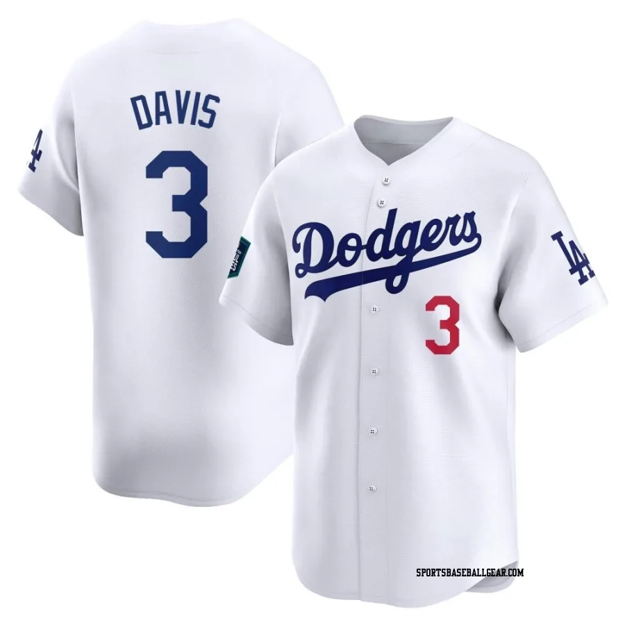 Willie Davis Youth Los Angeles Dodgers White Limited 2024 World Tour Seoul Series Home Jersey