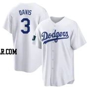 Willie Davis Youth Los Angeles Dodgers White Replica 2024 World Tour Seoul Series Home Jersey