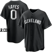 Willie Mays Hayes Men's Cleveland Guardians Black/White Replica Jersey