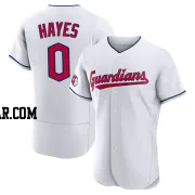 Willie Mays Hayes Men's Cleveland Guardians White Authentic Home Jersey