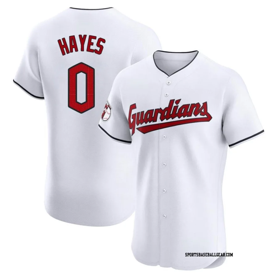 Willie Mays Hayes Men's Cleveland Guardians White Elite Home Jersey