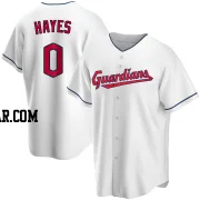 Willie Mays Hayes Men's Cleveland Guardians White Replica Home Jersey