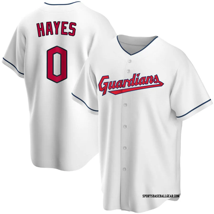 Willie Mays Hayes Men's Cleveland Guardians White Replica Home Jersey