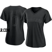 Willie Mays Hayes Women's Cleveland Guardians Black Replica Pitch Fashion Jersey