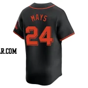 Willie Mays Men's San Francisco Giants Black Limited Alternate Jersey