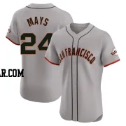 Willie Mays Men's San Francisco Giants Gray Elite Road Jersey