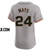 Willie Mays Men's San Francisco Giants Gray Elite Road Jersey