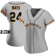 Willie Mays Women's San Francisco Giants Gray Authentic Road Jersey