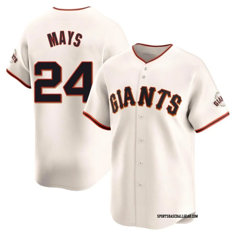 Willie Mays Youth San Francisco Giants Cream Limited Home Jersey