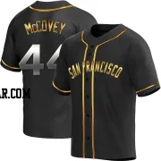 Willie McCovey Men's San Francisco Giants Black Golden Replica Alternate Jersey