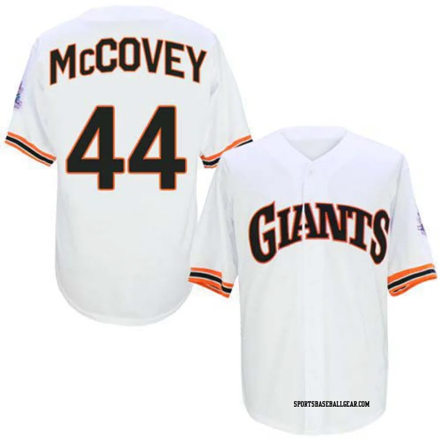 Willie McCovey Men's San Francisco Giants White Authentic 1989 Throwback Jersey