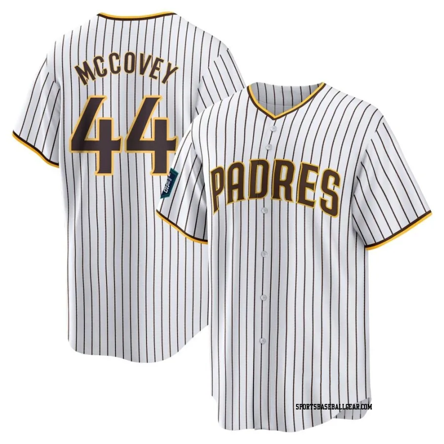 Willie Mccovey Youth San Diego Padres White Replica 2024 World Tour Seoul Series Home Jersey