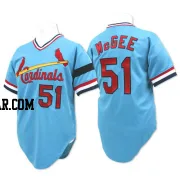 Willie McGee Men's St. Louis Cardinals Blue Authentic Throwback Jersey