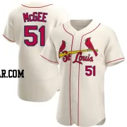 Willie McGee Men's St. Louis Cardinals Cream Authentic Alternate Jersey