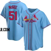 Willie McGee Men's St. Louis Cardinals Light Blue Replica Alternate Jersey