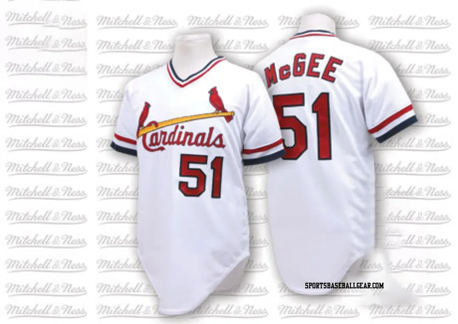 Willie McGee Men's St. Louis Cardinals White Authentic Throwback Jersey