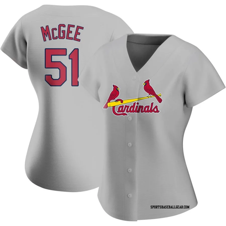 Willie McGee Women's St. Louis Cardinals Gray Authentic Road Jersey