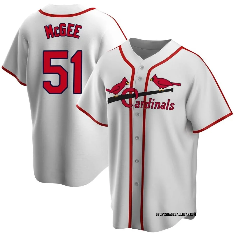 Willie McGee Youth St. Louis Cardinals White Home Cooperstown Collection Jersey