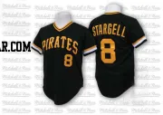 Willie Stargell Men's Pittsburgh Pirates Black Authentic Throwback Jersey