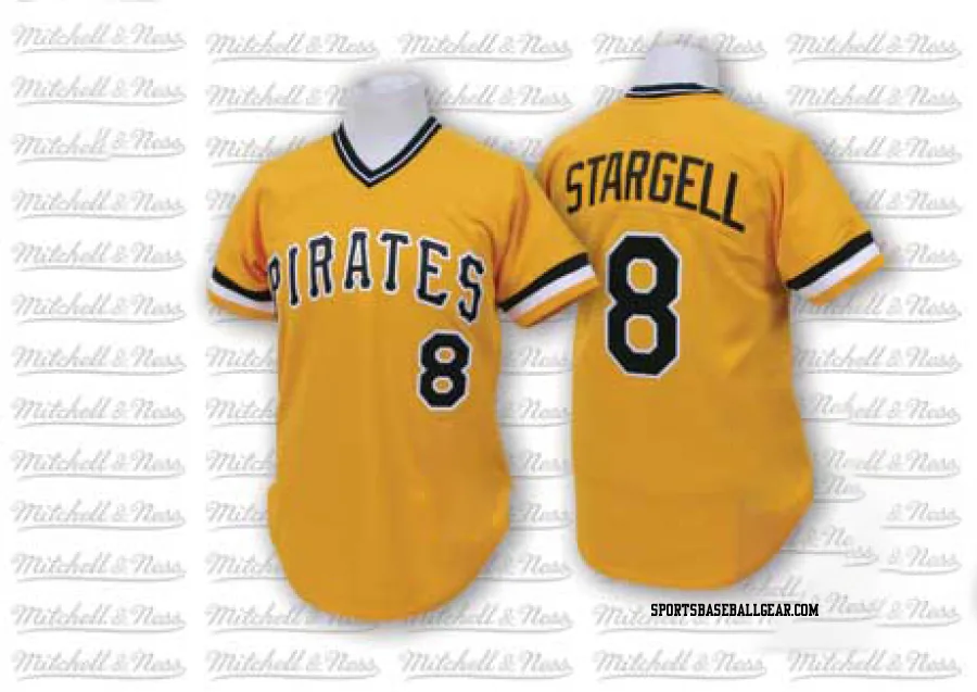 Willie Stargell Men's Pittsburgh Pirates Gold Authentic Throwback Jersey