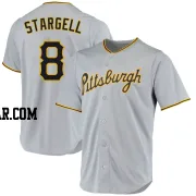 Willie Stargell Men's Pittsburgh Pirates Gray Replica Road Jersey