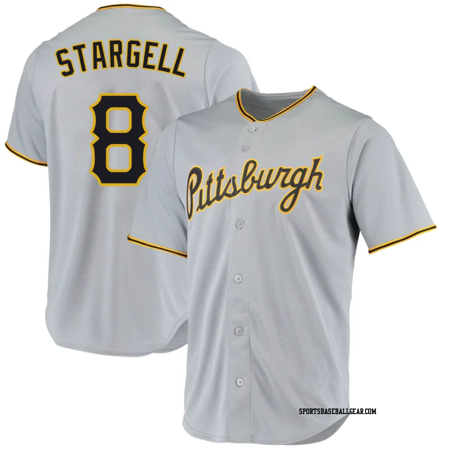 Willie Stargell Men's Pittsburgh Pirates Gray Replica Road Jersey