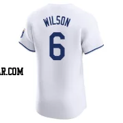 Willie Wilson Men's Kansas City Royals White Elite Home Jersey