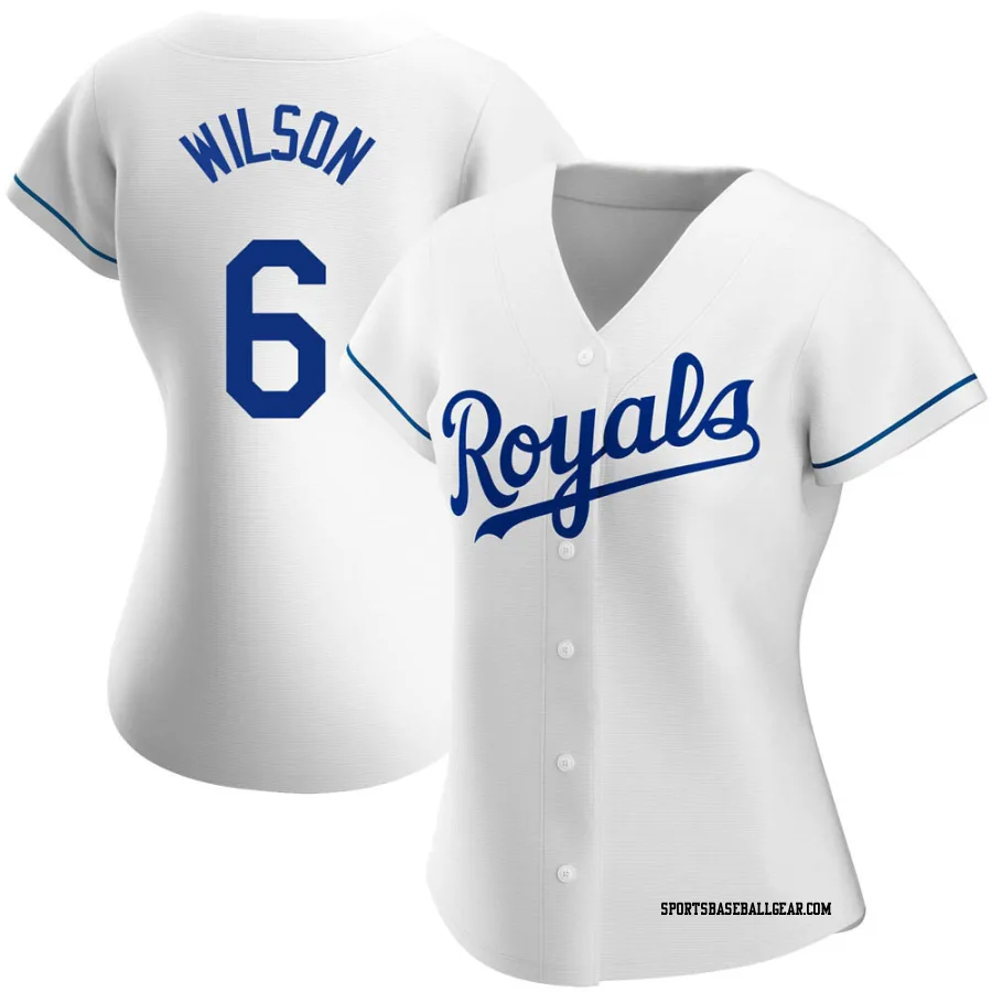 Willie Wilson Women's Kansas City Royals White Replica Home Jersey